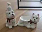 Westie/ westy zeepbakje en handzeeppompje, Ophalen of Verzenden, Gebruikt, Overige typen