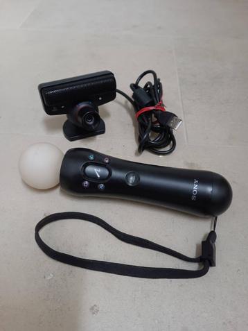 PS3 move controller + Eye move camera + 5 move games beschikbaar voor biedingen
