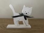 Nieuwe houten poes - 16cmx16cm (nr4569), Ophalen of Verzenden, Nieuw, Dier
