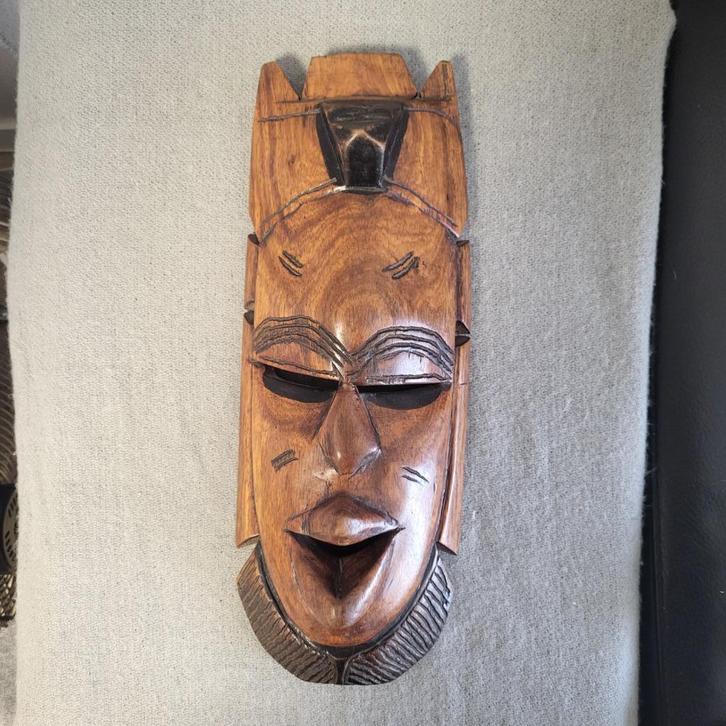 Afrikaans houten masker, Antiek en Kunst, Kunst | Niet-Westerse kunst, Ophalen of Verzenden