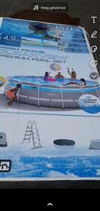 intex clearvieuw premium poolset 4.88 x 1.22 m, Tuin en Terras, Zwembaden, Rond, 300 cm of meer, Zo goed als nieuw, Ophalen
