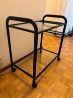 Retro trolley met flessenvak - Goede staat, Ophalen, Gebruikt, 50 tot 100 cm, Glas