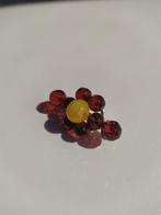 Broche rood amber, Handtassen en Accessoires, Broches, Nieuw, 4 tot 7 cm, Met edelsteen, Ophalen of Verzenden
