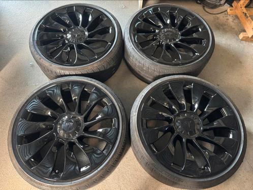 20 inch Tesla Model 3 velgen met banden 5x120 Turbine, Auto-onderdelen, Banden en Velgen, Banden en Velgen, Zomerbanden, 21 inch