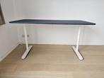 Bureau Ikea Bekant linoleum blauw 160x80, gratis bureaustoel, Ophalen, In hoogte verstelbaar, Zo goed als nieuw, Bureau