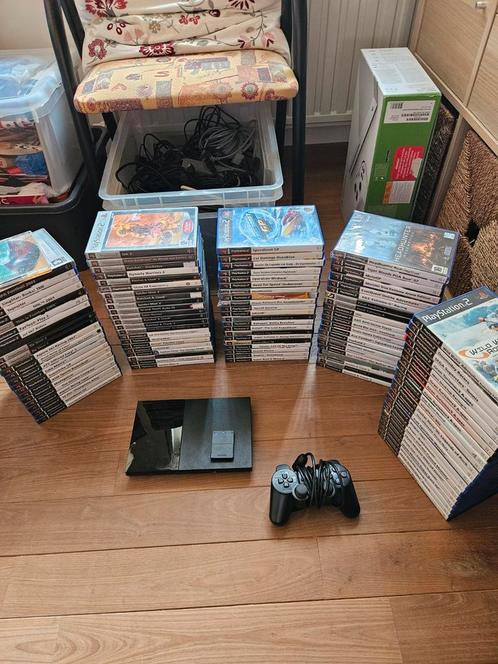 Playstation 2 + games uitkiezen, Games en Spelcomputers, Spelcomputers | Sony PlayStation 2, Zo goed als nieuw, Slim, Ophalen of Verzenden