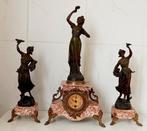 ⭐️ANTIQUE️⭐️Horloge CARILLON GARNITURE 3 pièces.Bronze/zamac, Antiquités & Art, Antiquités | Horloges, Enlèvement