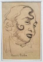 PICABIA - Tekening 1940 - CERTIFICAAT - Portret van een vrou, Verzenden