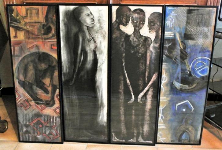 4 Werken van Lisette Caubergs (zie Google), Antiek en Kunst, Kunst | Schilderijen | Klassiek, Ophalen