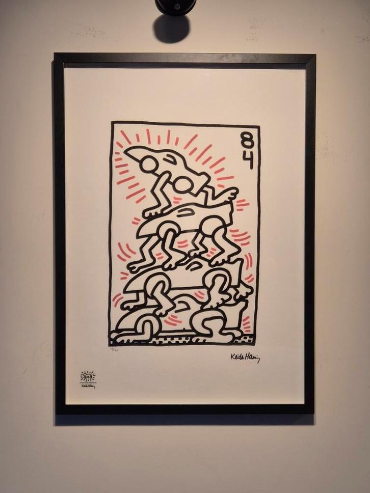 Keith Haring Litho, Antiek en Kunst, Kunst | Schilderijen | Abstract, Ophalen