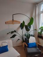 Booglamp zwart met boho lampkamp, Ophalen, Zo goed als nieuw, Metaal, 75 cm of meer