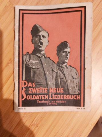 Militaria WO2 Duits liedboek. Das zweite neue soldaten liede disponible aux enchères