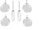 GLAZEN PLATTE TRANSPARANTE KERSTBALLEN ROND 8CM - 6 STUKS, Verzenden, Nieuw, Knutselwerk