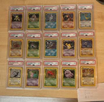 Team rocket holo set 1st psa 9(alleen als complete set weg) beschikbaar voor biedingen