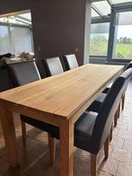 table de ferme +  6 chaises, Maison & Meubles, 200 cm ou plus, Cinq personnes ou plus, Enlèvement, Utilisé