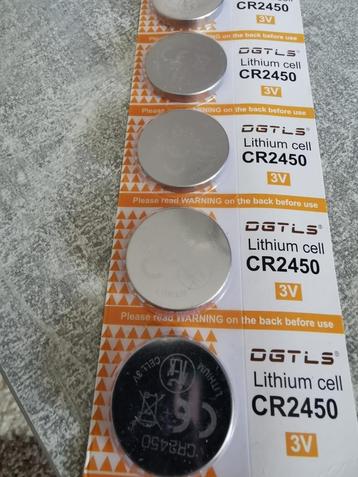 5pcs nieuwe CR2450 3V Lithium Coin Cell Batteries  beschikbaar voor biedingen