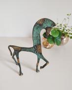 Paardje, Kreta. Groen brons met wat goudkleur., Antiek en Kunst, Ophalen of Verzenden, Brons