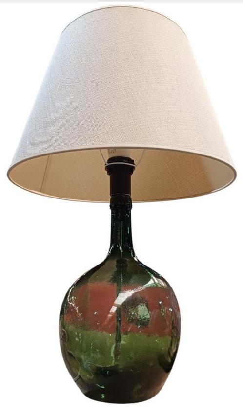 Dame Jeanne avec abat-jour vintage, Huis en Inrichting, Lampen | Tafellampen, Zo goed als nieuw, Ophalen
