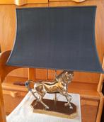Vintage messing en bronzen paarden tafellamp +7kg, Huis en Inrichting, Gebruikt, Ophalen