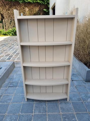 Ondiepe beige wandkast met 4 planken (kruidenrek / cabinet)