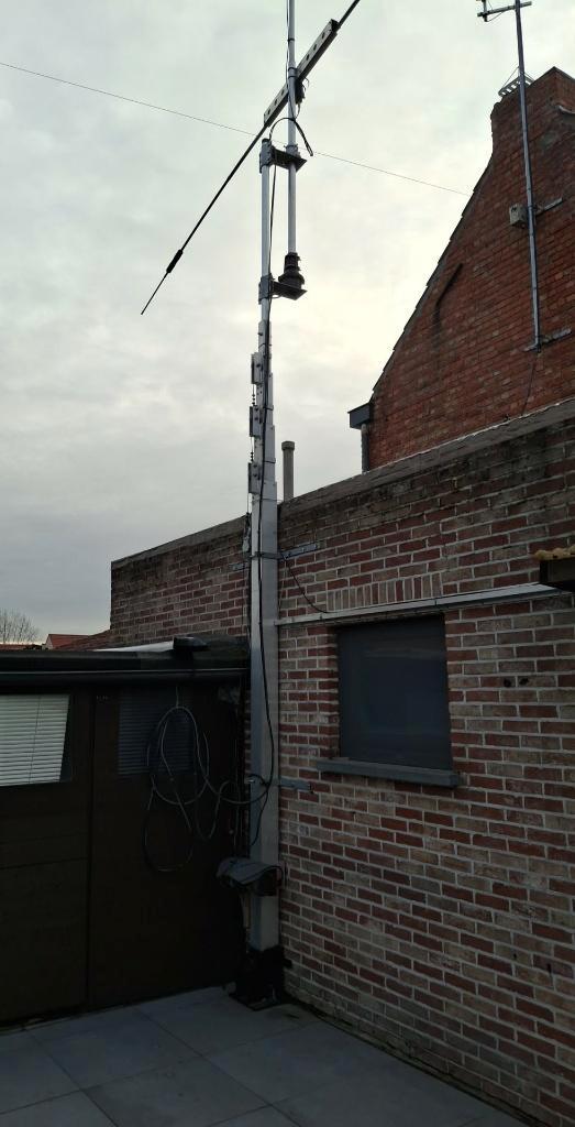 Kokermast 4 x 3m, Telecommunicatie, Antennes en Masten, Zo goed als nieuw, Mast, Ophalen