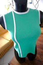 sportief natuurlijk groen/wit sfeervol T-shirt top, Vêtements | Femmes, Tops, Comme neuf, Vert, Taille 36 (S), Sans manches