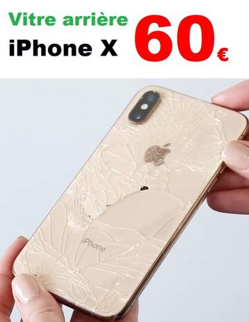 Remplacement vitre arrière iPhone X pas cher à Bruxelles