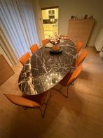 Eettafel JOLI Elyps 300 x 128 cm zwart marmer, 100 tot 150 cm, Overige materialen, Nieuw, Ophalen of Verzenden