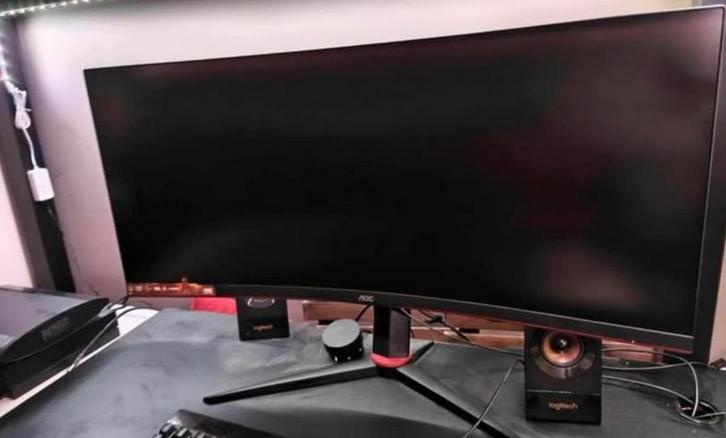 Écran AOC 34” incurvé UltraWide 144Hz – très bon état, Computers en Software, Monitoren, Zo goed als nieuw, Gaming, Ophalen