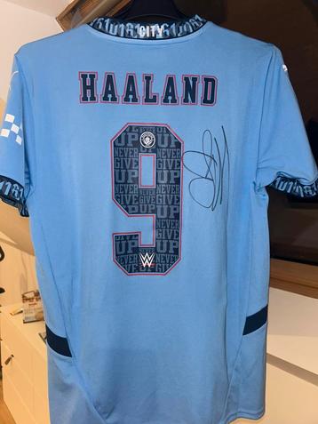 Haaland Jersey Getekend Gedragen  beschikbaar voor biedingen