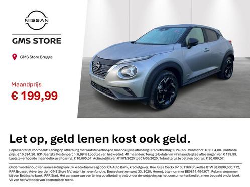Nissan Juke 1.6 Hybrid 145 N-Connecta uitvoering, Auto's, Nissan, Bedrijf, Te koop, Juke, Airconditioning, Alarm, Bluetooth, Centrale vergrendeling