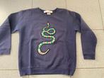 Blauwe sweater met print van Lewis en Melly leeftijd 9-11 j, Ophalen of Verzenden, Gebruikt