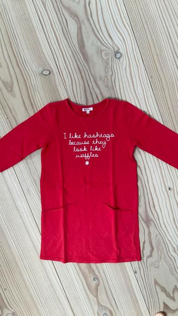 Rood kleed jurk meisje maat 146 sweatshirt stof beschikbaar voor biedingen