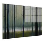 Donker bos schilderij Glasschilderij 105x70cm + Ophangsystee, Huis en Inrichting, Woonaccessoires | Wanddecoraties, Nieuw, Verzenden