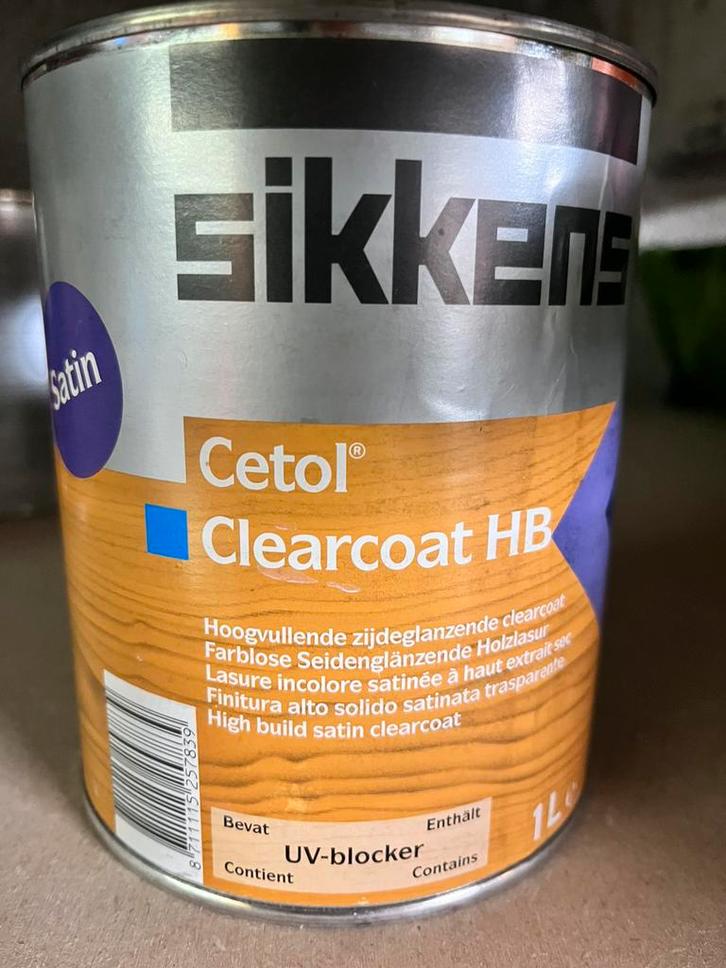 Lasure incolore SIKKENS Clearcoat HB, Bricolage & Construction, Peinture, Vernis & Laque, Comme neuf, Lasure, Enlèvement ou Envoi