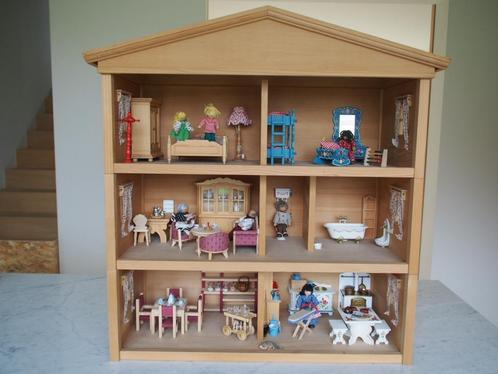 Volledig ingericht poppenhuis Bodo Hennig – Vintage, 35 jaar, Kinderen en Baby's, Speelgoed | Poppenhuizen, Poppenhuis, Ophalen of Verzenden