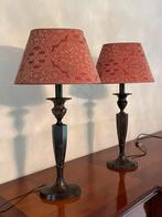 2 vintage lampen op metalen voet - tafellamp, Ophalen, Zo goed als nieuw, Metaal, 50 tot 75 cm