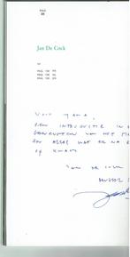 Jonge Belgische Schilderkunst 2009 gesigneerd Jan De Cock, Boeken, Ophalen of Verzenden, Gelezen