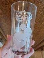 25 Evian glazen glas water, Comme neuf, Enlèvement