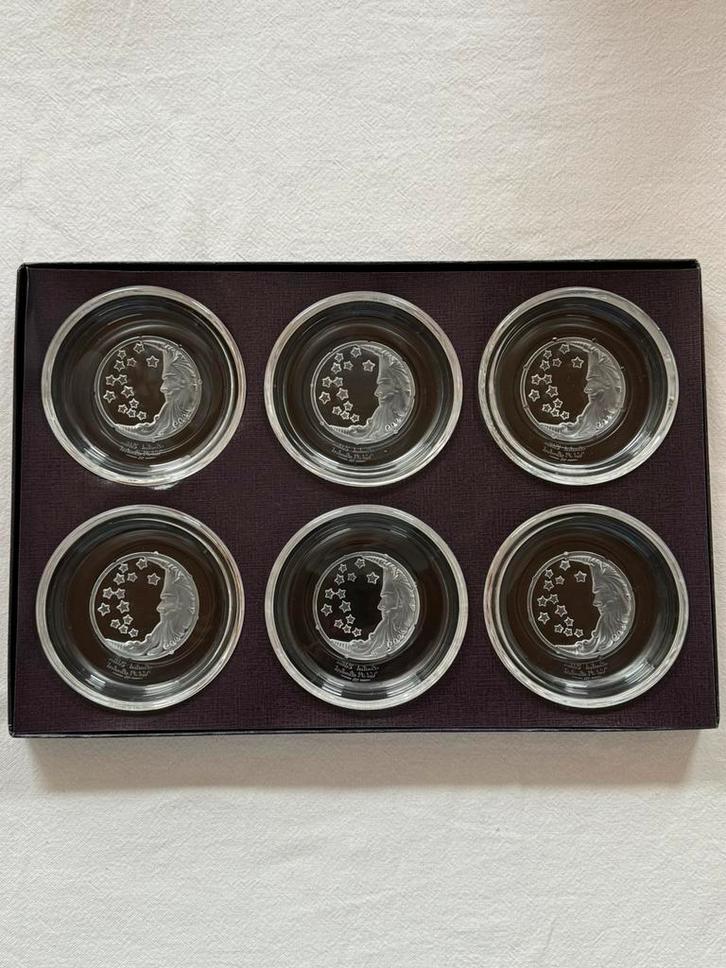 Vintage Val Saint Lambert Limited Edition coasters, Antiek en Kunst, Antiek | Keukengerei, Ophalen of Verzenden