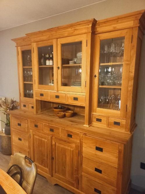 vitrinekast Teak, Huis en Inrichting, Kasten | Vitrinekasten, Zo goed als nieuw, 200 cm of meer, 150 tot 200 cm, 50 tot 75 cm