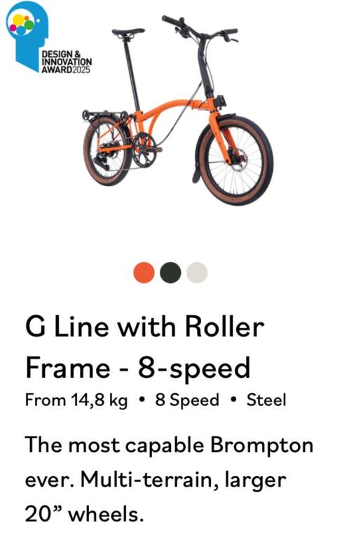 Vélo Brompton G line - Taille M (168-183), Fietsen en Brommers, Fietsen | Vouwfietsen, Zo goed als nieuw, Brompton, 20 inch of meer