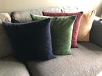 4 coussins plumes d’oie + 4 housses magnifiques H&M home, Comme neuf, Carré