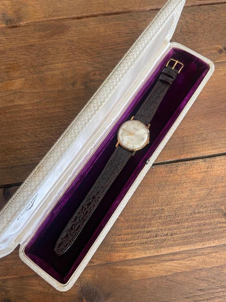 Pontiac 18Karaat gouden horloge bj.1965 GLOEDNIEUW, Handtassen en Accessoires, Horloges | Antiek, Polshorloge, Overige merken