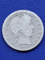 1900 O USA Barber quarter in zilver New Orleans, schaars, Postzegels en Munten, Munten | Amerika, Verzenden, Noord-Amerika, Losse munt