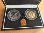 Belgische koning Filip en koningin Mathilde zilver - goud x, Ophalen of Verzenden, Nieuw, Postzegel(s) of Munt(en)