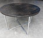 Vintage (1933) Gispen salontafel 502 | zeldzaam, Gebruikt, 50 tot 75 cm, Vintage industrieel Dutch Design, Rond