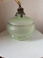 Suspension vintage ovale en verre dépoli, Enlèvement ou Envoi, Verre