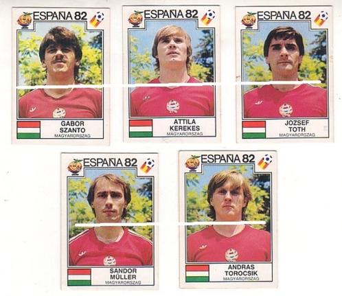 Panini/Espana 82/Hongrie/5 autocollants, Collections, Articles de Sport & Football, Comme neuf, Affiche, Image ou Autocollant