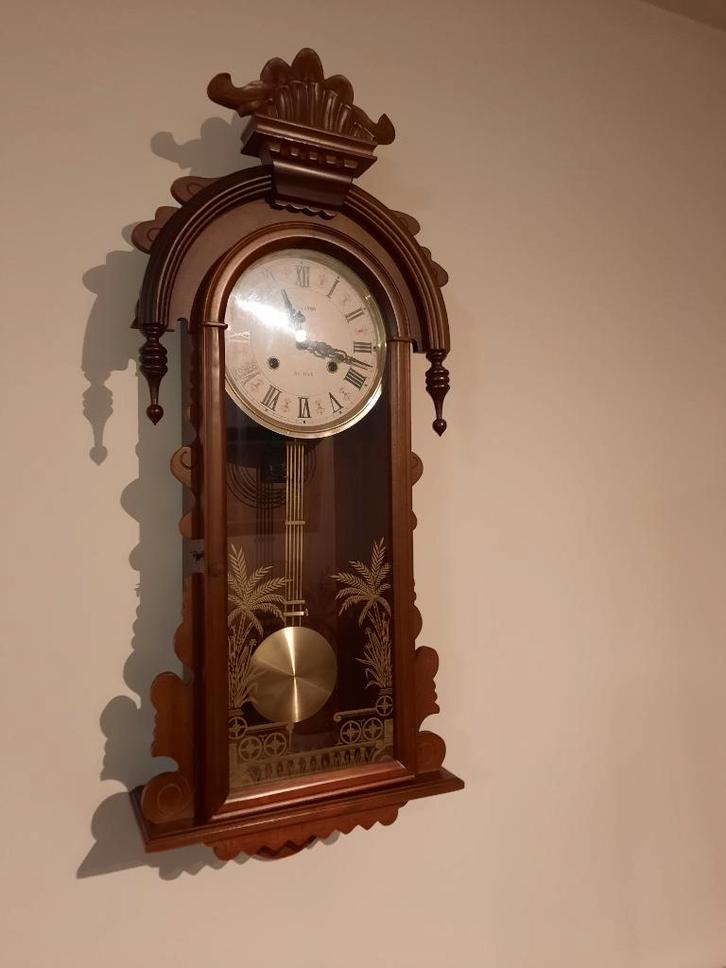 Regulator wandklok, Huis en Inrichting, Woonaccessoires | Klokken, Gebruikt, Wandklok, Analoog, Ophalen